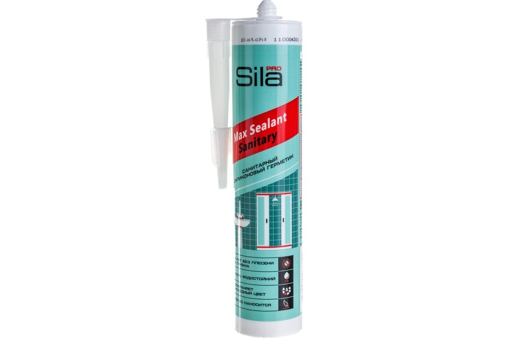 Герметик силиконовый санитарный Sila PRO Max Sealant бесцветный (290/280мл)