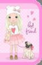 Пенал 1-секционный 190*90*20мм "Девочка с мопсом" (BigDaddy)