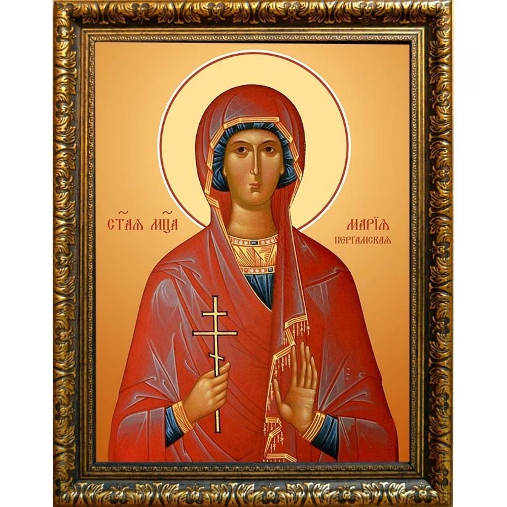 Мария Пергамская мученица. Икона на холсте.