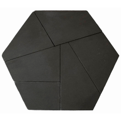 Тротуарная плитка ОРИГАМИ - Стандарт Черный, комплект из 6 видов плит
