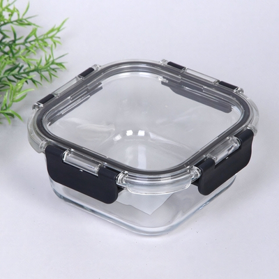 Контейнер стеклянный 500мл «Палермо» герметичный, квадратный