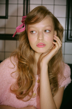 Бант "Стрекоза" розовый