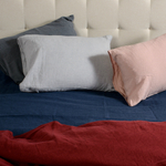 Простыня из стираного льна темно-синего цвета essential, 180х270 см