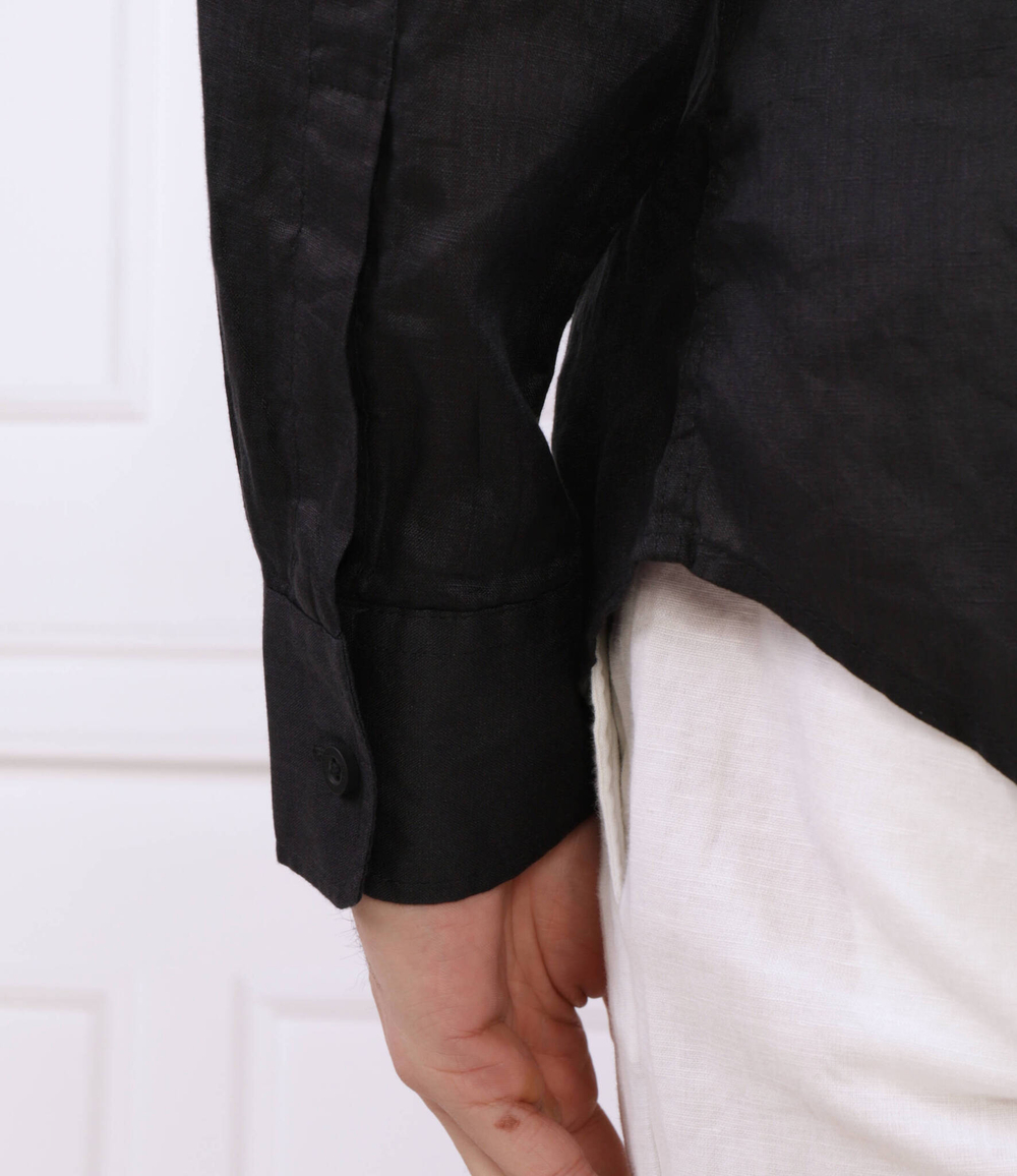 Льняная рубашка LS ISLAND GUESS - черный(M2YH44 WERX0)