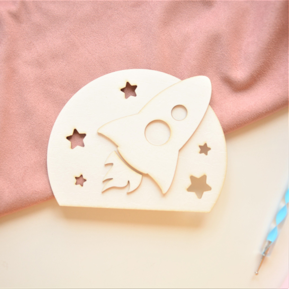 Заготовка для тиснения "Ракета над Землей"