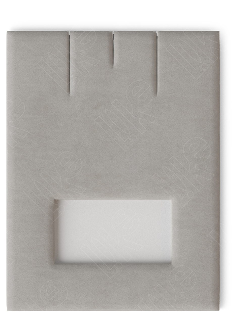 Вкладыш 08/наклонный/для серег/подвески/2 прорези/окошко для бирки/прорезь для нитки