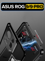Металлический чехол MosSeller для Asus Rog Phone 9/9 Pro, черный (комбинированный)