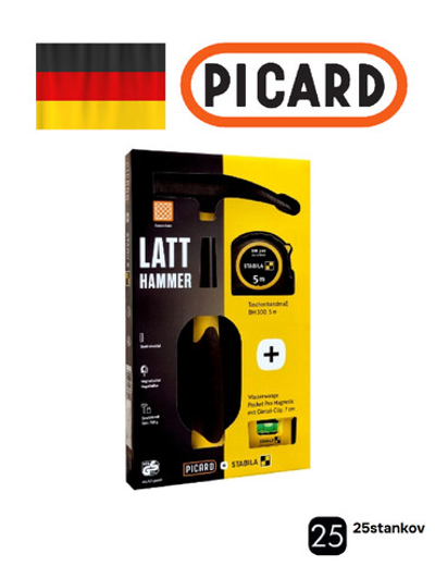 Промонабор: Молоток PICARD + рулетка STABILA + уровень STABILA 0070080-001