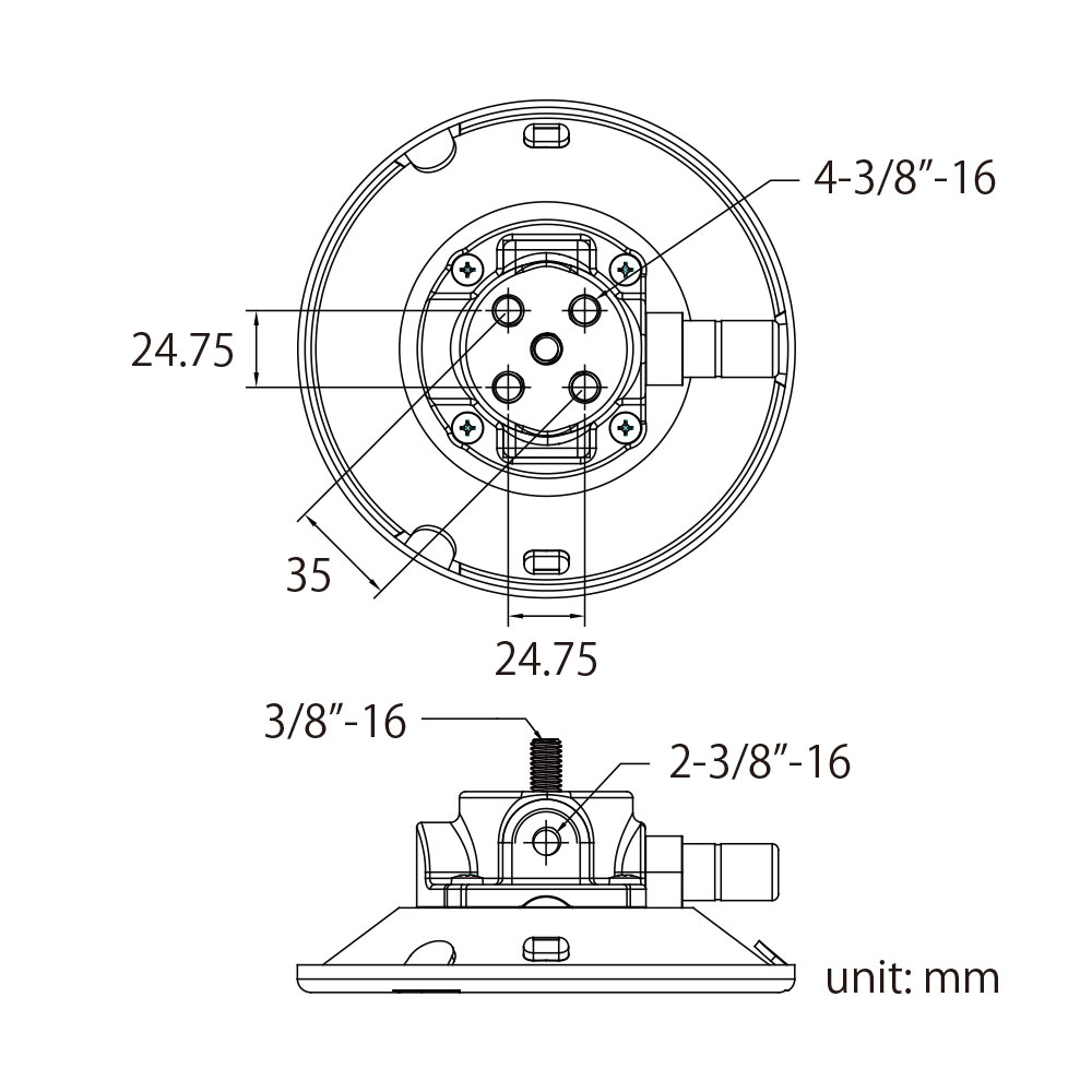 KUPO KSC-10MP 6" Suction cup w/swivel adapter & KD731B. Вакуумный держатель с шарнирным переходником
