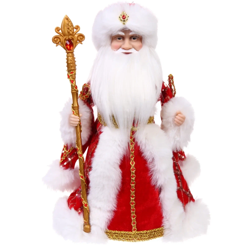 Дед Мороз музыкальный «Сказочный день» в красной шубке 40 см