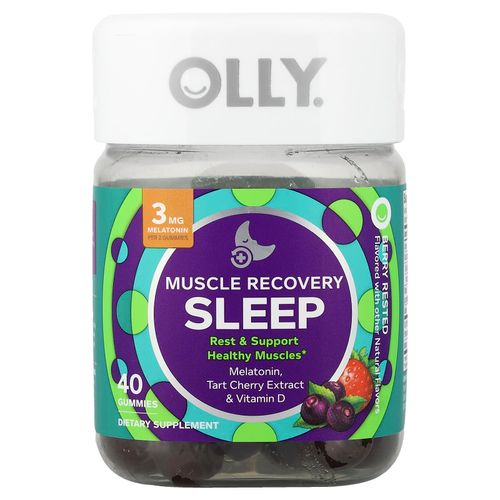 OLLY, Muscle Recovery Sleep, со вкусом ягод, 40 жевательных таблеток