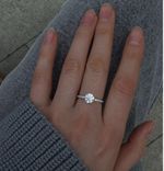 Кольцо Princess fianit round с дорожкой фианитов