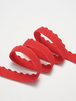 Бельевая резинка красная ажурная ширина 8 мм с учетом фестона