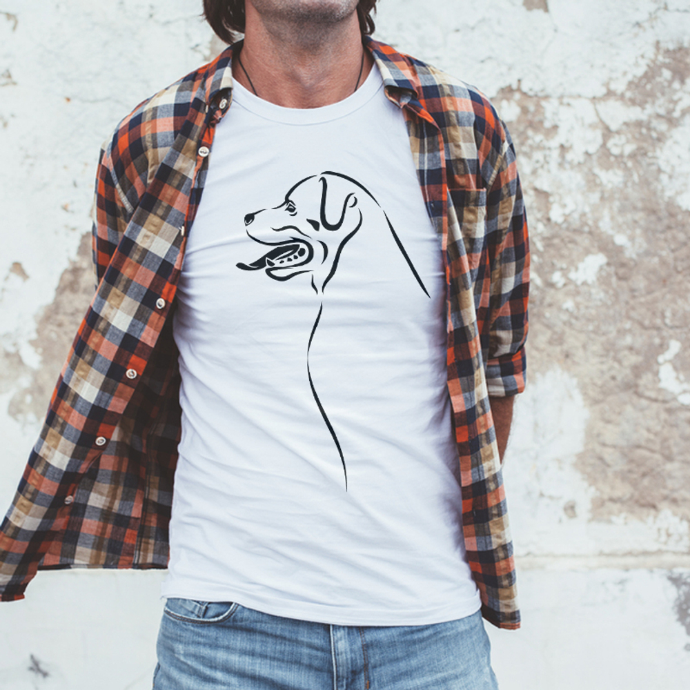 Футболка "Силуэт Ротвейлера"