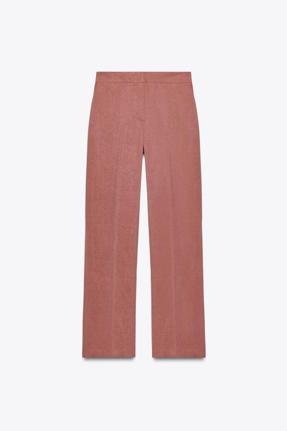 ZARA ПРЯМЫЕ БРЮКИ С ЭЛАСТИЧНЫМ ПОЯСОМ, МАРСАЛА