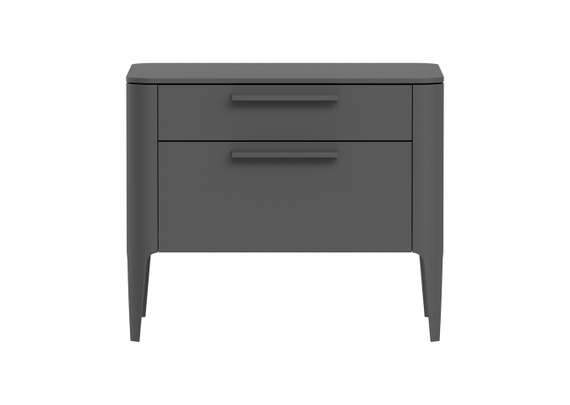 Тумба прикроватная Type 2 ящика ширина 60 см (темно-серый)