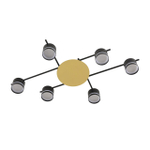 8304/6C COMFI LN26 238 золотой/черный, металл/акрил Светильник потолочный GX53 LED 6*7W 220V BENUA