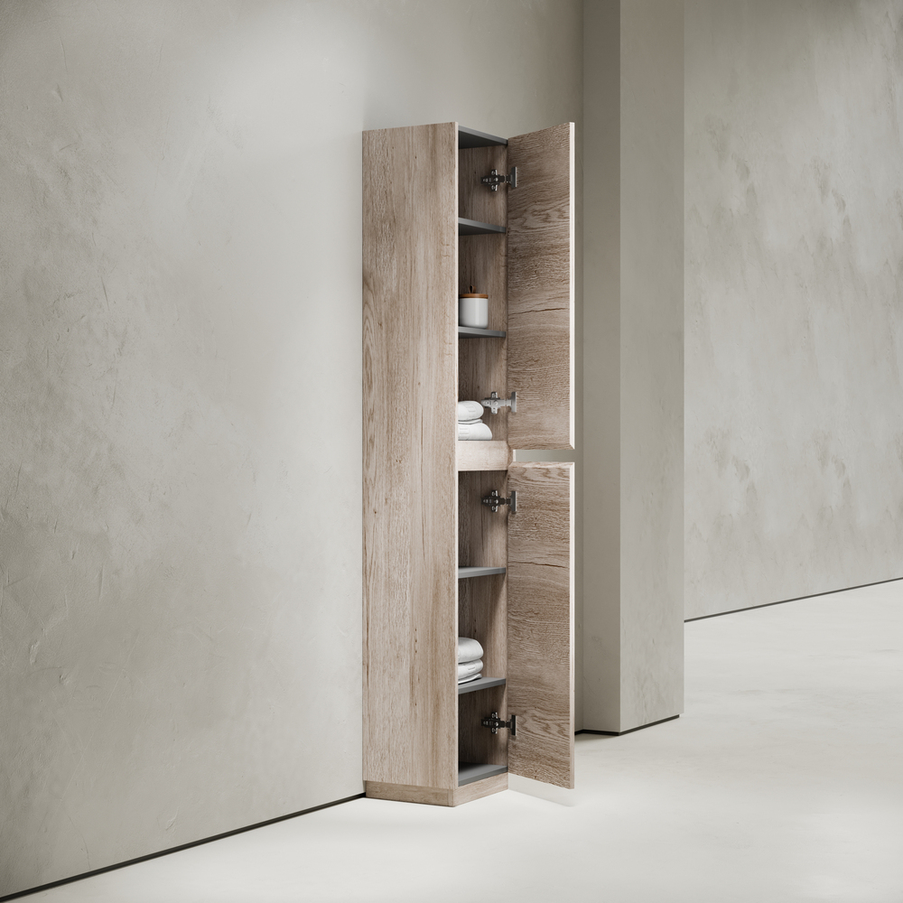 Шкаф-пенал напольный Sancos Libra Floor, дуб галифакс натуральный 350х300х1870 мм