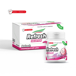 Жевательная резинка со вкусом персика Refresh в банке