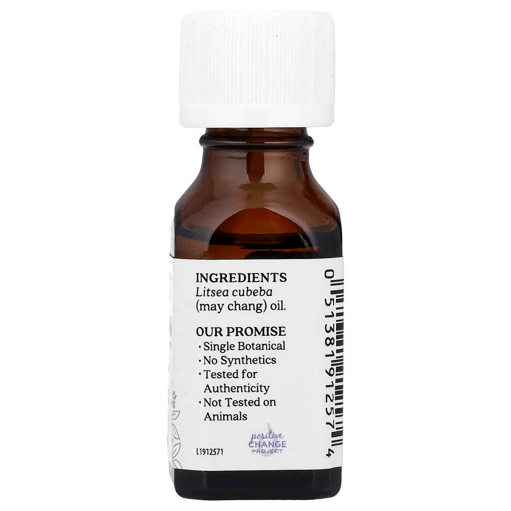 Aura Cacia, Чистое эфирное масло, литсея кубеба, 15 мл