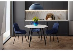 Стул на металлокаркасе Баодин Б/К синий / черный