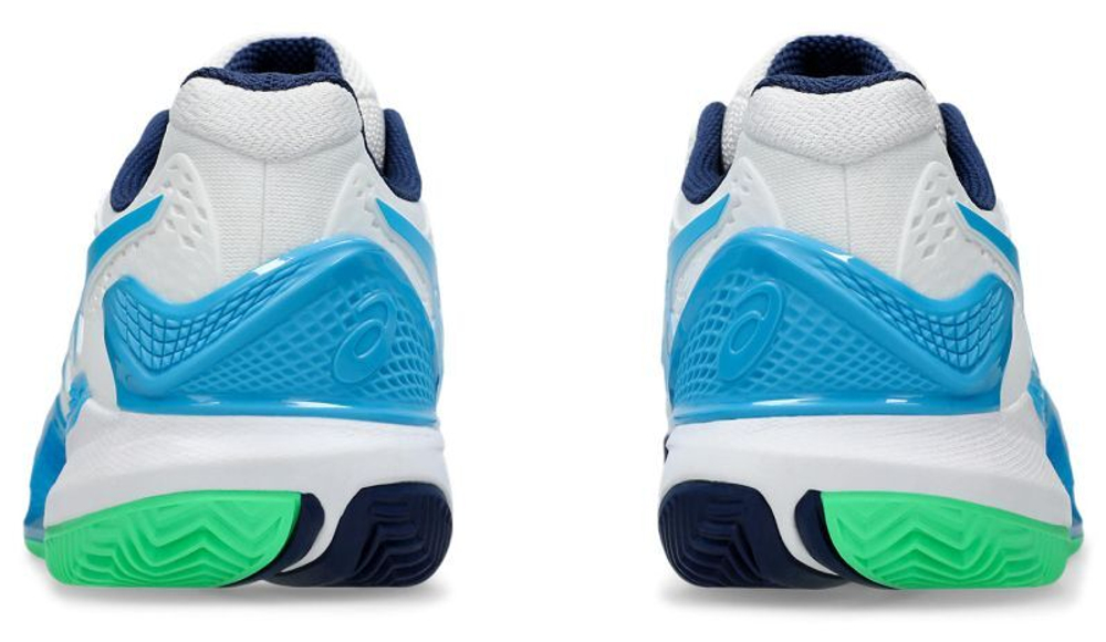 Мужские кроссовки теннисные Asics Gel-Resolution 9 Clay - white/digital aqua