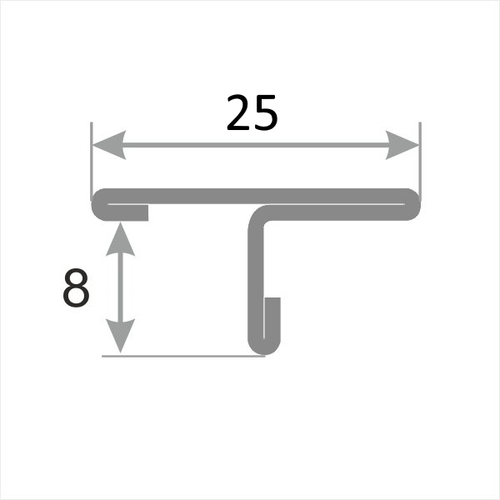 СТ 25мм "DO-1" 2,7м Серебро глянец Т-об. стальной