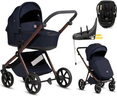 Детская коляска Tutis Mio 3 Plus Limited New 4 в 1 с автокреслом Beno Black и базой 1622015 Midnight Swallow