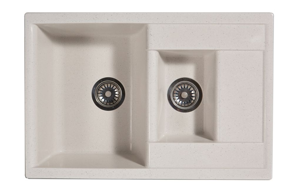 Мойка каменная S-16 глянец (Sim Gran), Белый крап