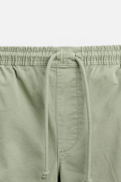 ZARA БРЮКИ КАРГО, СВЕТЛЫЙ ХАКИ