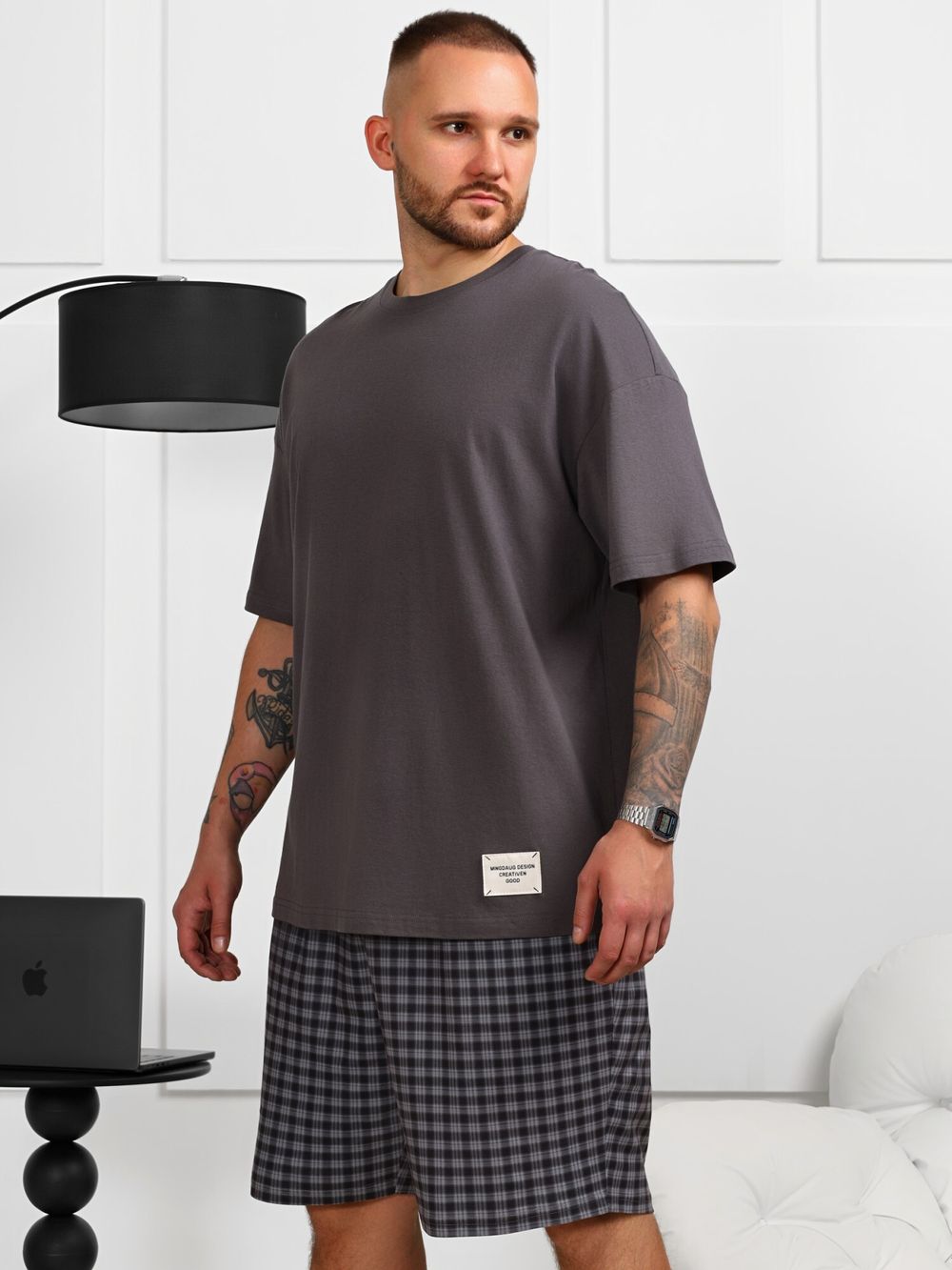 Фуфайка (футболка) мужская Генри-4 Виотекс ГРАФИТОВЫЙ