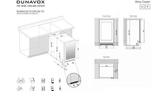 Винный холодильник Dunavox DAUF-38.100DB