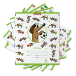 Тетрадь школьная А5 18л линия "Busy Dogs MIX-PACK" (Erich Krause) микс цветов (комплект 5 шт)