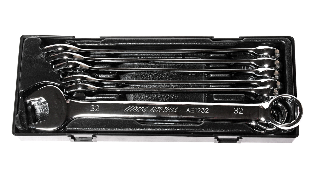 Набор ключей комбинированных 24-32мм с зеркальной полировкой 8 предметов в кейсе JTC