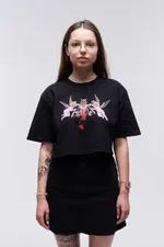 Футболка Old Lizard Crop Top Angels черный