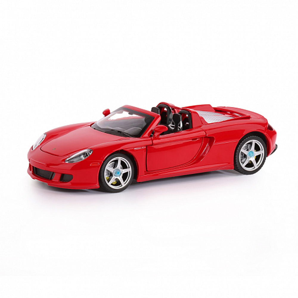 Модель  1:24, Porsche Carrera GT, открываются передние двери, капот и багажник, свет, звук