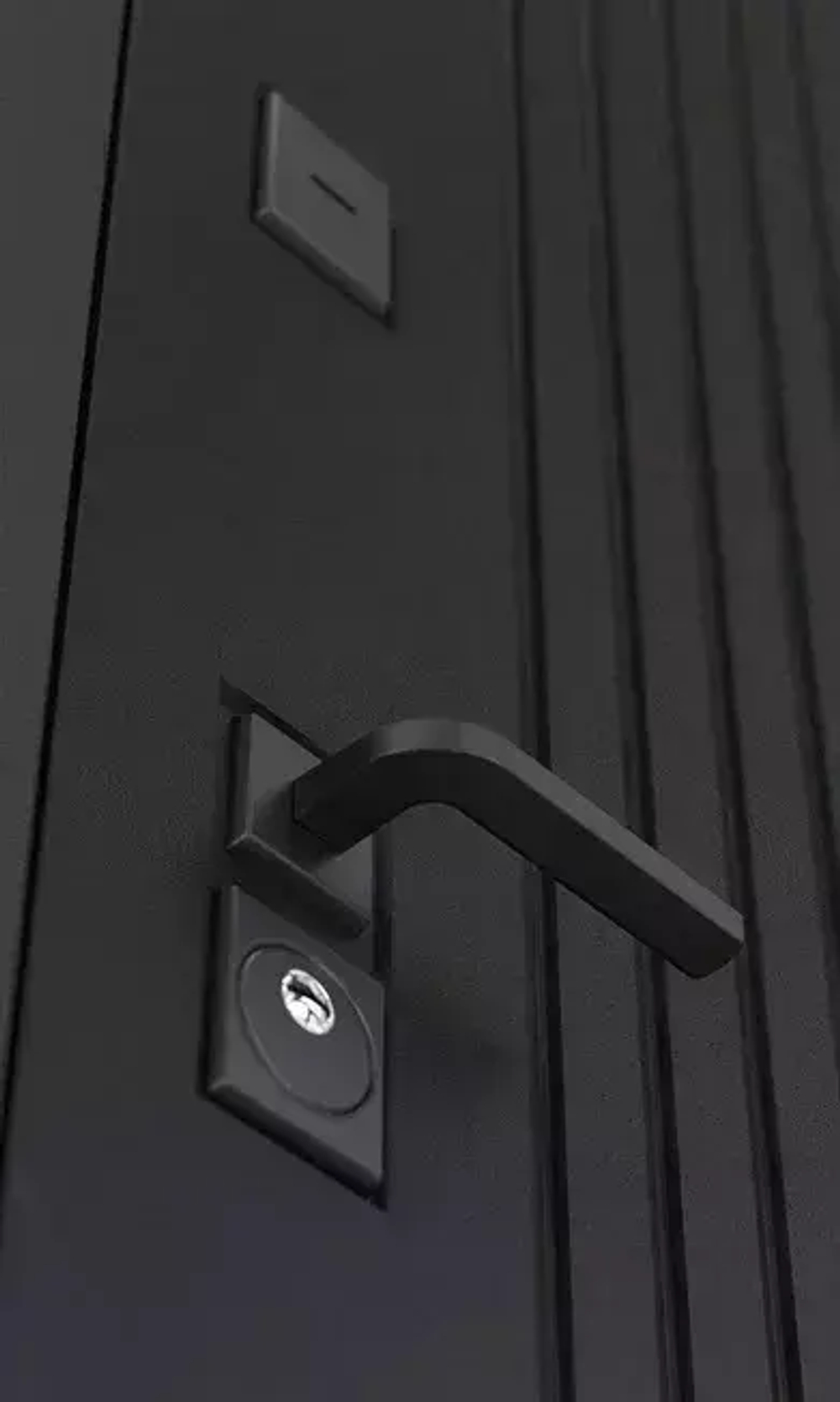 Входная металлическая дверь с зеркалом Бункер HIT Хит B-06 черный кварц / зеркало в рамке ФЛЗ - 618 Сандал белый