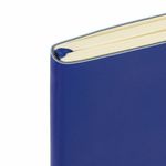 Блокнот в клетку с резинкой МАЛЫЙ ФОРМАТ А6 (100x150 мм), 80 л., под кожу синий BRAUBERG "Metropolis Ultra", 111025