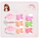 Аксессуары для волос детские «СЛАДКИЕ ЛЕДЕНЦЫ», Корона, 8.5*8см (2 резинки и 6 крабиков)