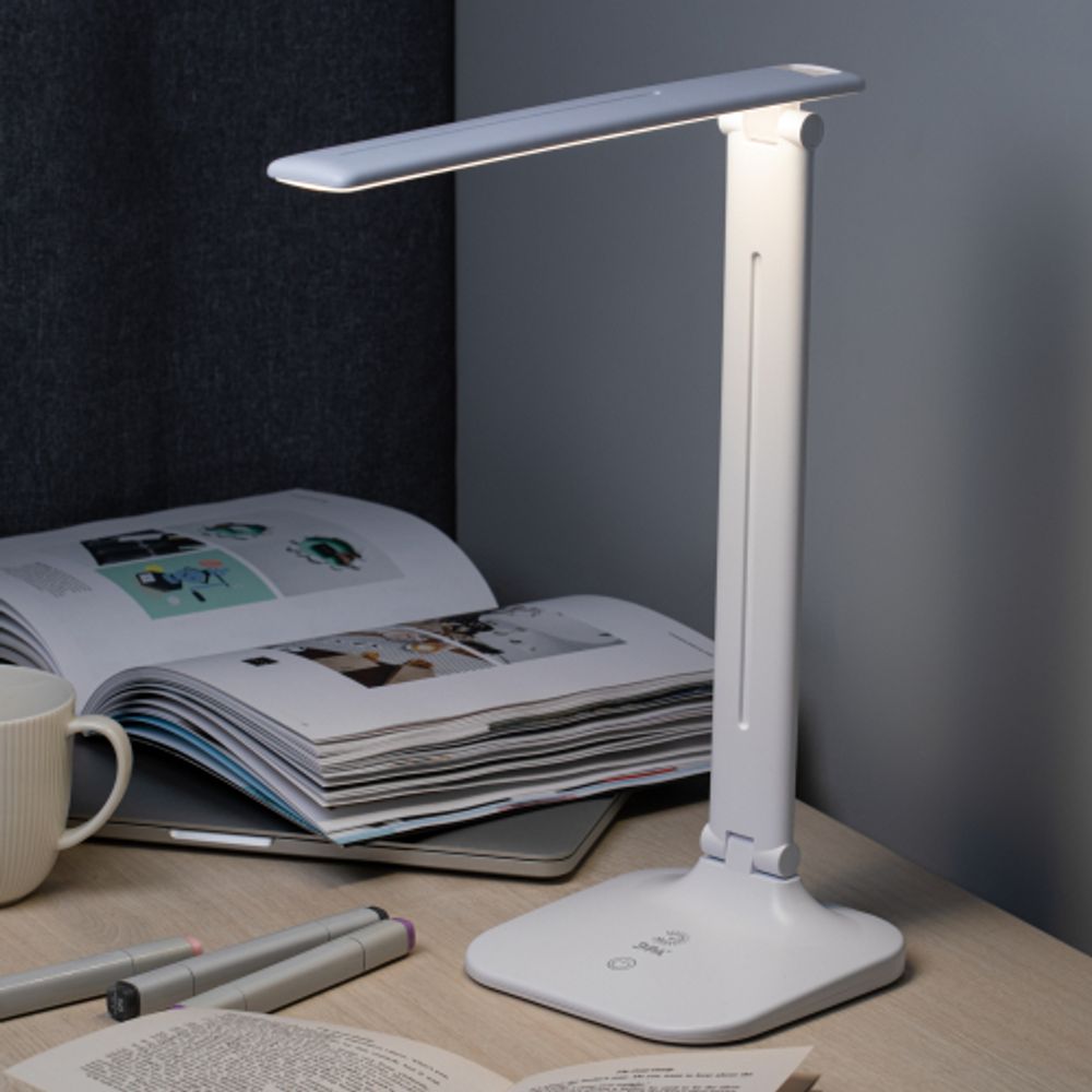 Настольный светильник ЭРА NLED-510-8W-W светодиодный аккумуляторный белый | Светодиодные настольные лампы