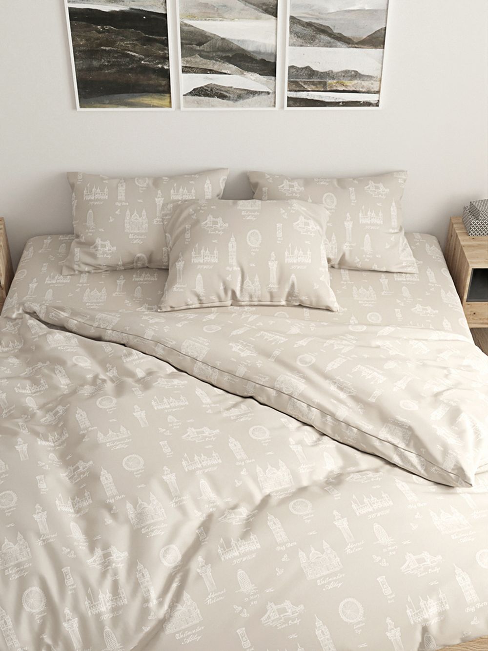 Простынь на резинке Сказка "Туманный альбион" 90х200 см