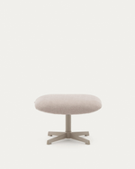 Jaspe Вращающийся пуф бежевого цвета с серой отделкой металла