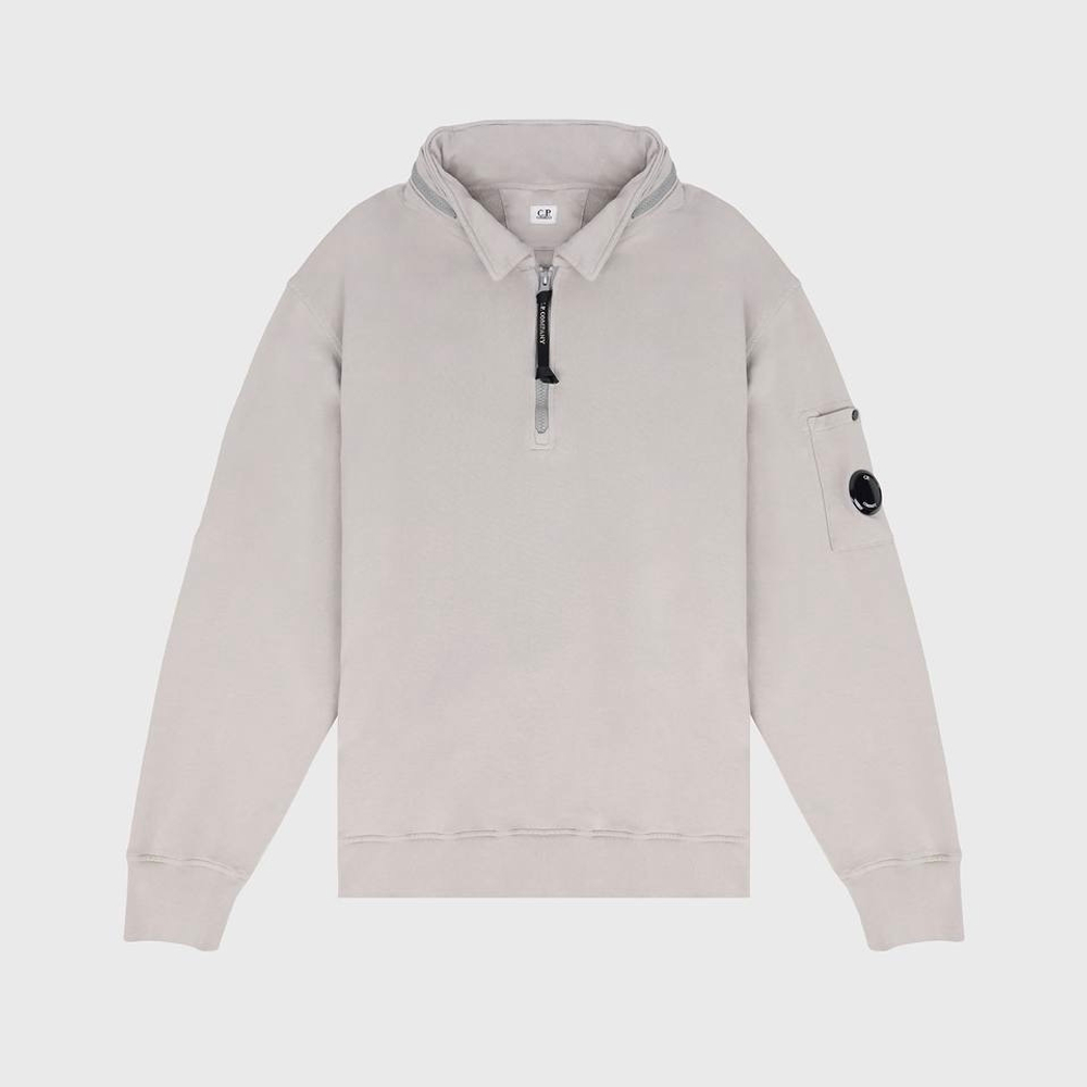 Свитшот C. P. Company Polo Collar Cotton Fleece Grey