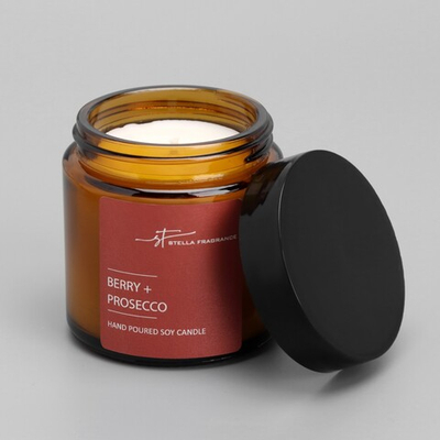 Ароматическая свеча в банке ST Berry Prosecco, ягоды и шампанское