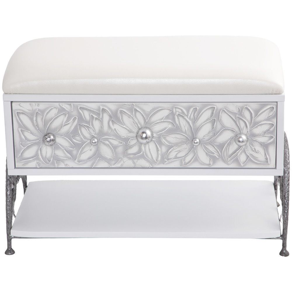 Банкетка Терра Айс Античное Серебро