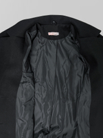 Пальто Erada USM 79 прямое двубортное с вертикальными прорезными карманами и поясом