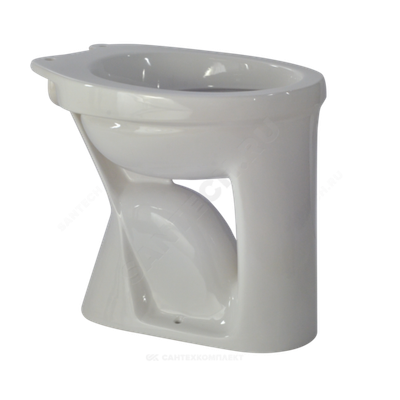 Чаша унитаза без полочки к бачку вертикальный выпуск без сиденья белая Ермак Лобненский стройфарфор 10/1/5/1-31