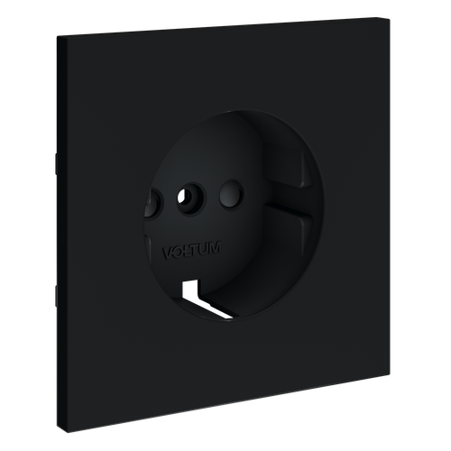 Накладка для розетки с заземлением и защитными шторками, S70 (графит)