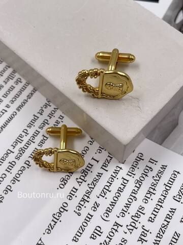 Запонки Скиап. золотистые 
