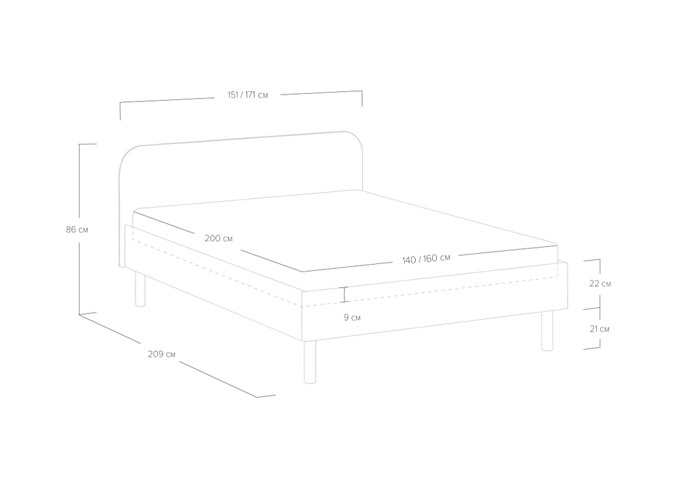 Кровать Hanna (140x200)